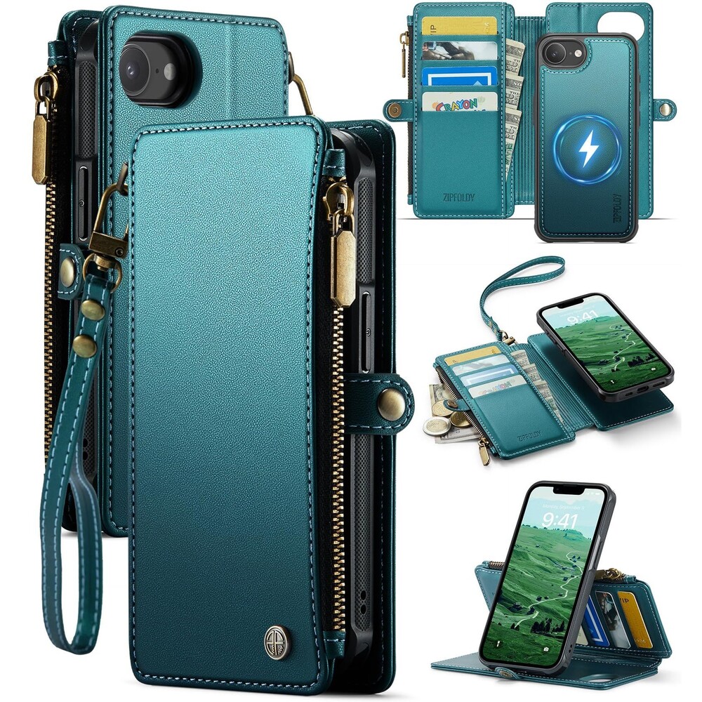 IPhone 17E Wallet Case - Detachable, Turquoise, 20F-205PH017